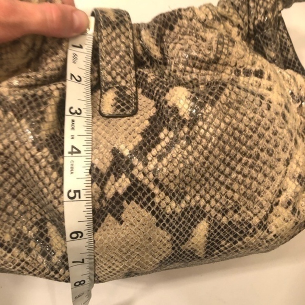 Michael kors python embossed leather messenger bag - image 11